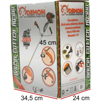 KOSS benzininė žoliapjovė su linija DEMON RQ580 – 51,7 cm³ 2 taktų, 5,2 AG, dviguba linija su smūginiu padavimu, dviračio tipo rankena