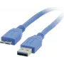 Kramer Electronics C-USB3/MICROB-3 USB 3.2 Gen 1 kabelis, USB-A vyriškas į Micro-USB B vyrišką, 0,9 m, mėlynas 96-02356003