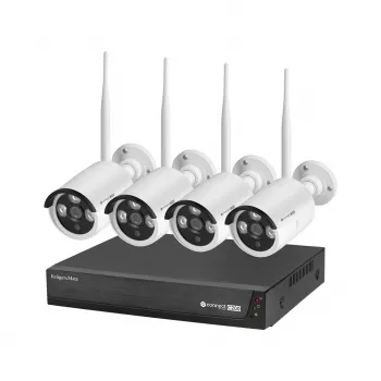 Kruger&Matz Connect C200 Tuya WiFi Monitoring Kit – išmanioji namų signalizacijos sistema su šliuzu, PIR judesio jutikliu, durų/langų jutikliu ir nuotolinio valdymo pulteliu