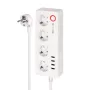 Kruger&Matz Connect P6 Smart Power Strip su 4 Schuko lizdais ir 4 USB prievadais, Tuya Wi-Fi, balta