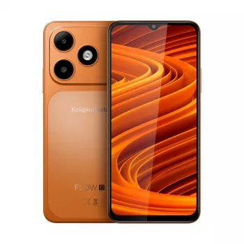 Kruger&Matz FLOW 12 6,52 colio 4G LTE Dual SIM išmanusis telefonas, 64GB, 4GB RAM, Android 12, 13MP triguba kamera, 4000mAh, oranžinė