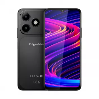 Kruger&Matz FLOW 12 išmanusis telefonas 6,52 colio HD+ 4GB RAM 64GB atminties Dual SIM Android 12 juodos spalvos