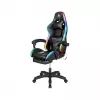 Kruger&Matz GX-150 žaidimų kėdė juoda su 7 taškų masažu ir RGB LED