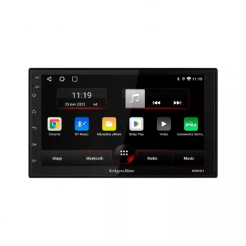 Kruger&Matz KM2010 CarPlay/Android Auto 7 inch 2-DIN automobilinis radijas su belaidžiu Apple CarPlay ir Android Auto, GPS, Bluetooth, 4x45W