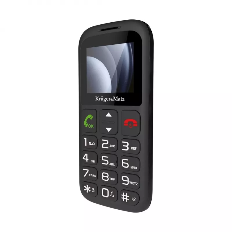 Kruger&Matz Simple 923 4G GSM mobilusis telefonas senjorams - juodas