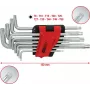 KS TOOLS 151.4880 Ilgų TORX L formos raktų rinkinys, 10 dalių, chromo vanadžio plienas, dydžiai T9-T50