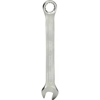 KS TOOLS Kombinuotasis veržliaraktis 10 mm, chromo vanadžio plienas, matinis satininis chromuotas, DIN 3113 Form A, ISO 3318, ISO 7738 (BT011910)