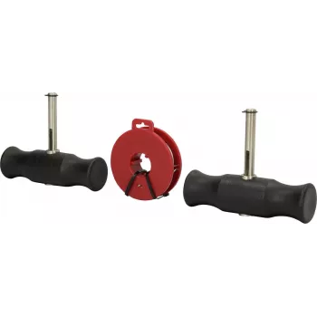 KS Tools traukimo vielos rankenėlių rinkinys, 3 dalių, lankstūs spyruoklinio plieno kotai, ergonomiškos dviejų komponentų rankenos, 160/180/200 mm, BT681150