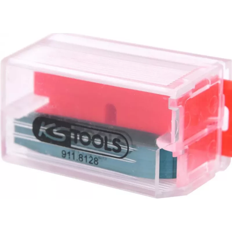 KS TOOLS Atsarginiai plastikiniai grandymo peiliukai, 10 vnt. (911.8128)