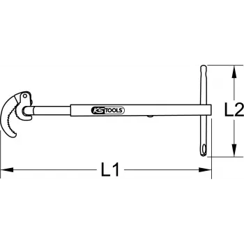 KS TOOLS teleskopinis kriauklės veržliaraktis, Ø 32-63mm (126.2000)