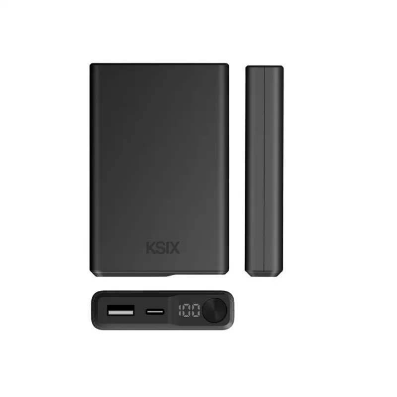 KSIX Magnetic Powerbank 10000 mAh 22.5W, juoda