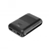 KSIX Powerbank Mini 10000mAh 10W su laidu USB-A USB-C juoda