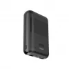 KSIX Powerbank Mini 10000mAh 10W su laidu USB-A USB-C juoda