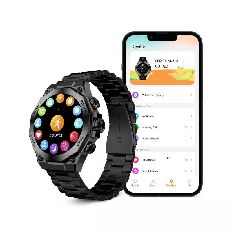 KSIX Smartwatch TITANIUM, juoda