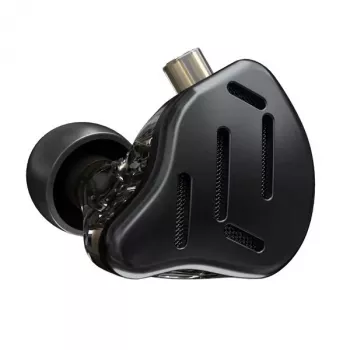 KZ ZAX NO MIC Ausinės Ausinės su 1 Dinaminiu + 7 Subalansuoto Armatūros Tvarkyklėmis, 10mm Dinaminis Tvarkyklė, 24Ω Varža, 113dB Jautrumas, Nuimamas 2-Pin Kabelis, Juoda
