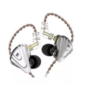 KZ ZSX NO MIC Ausinės monitorinės ausinės - 6 tvarkyklių hibridas, 10 mm dinaminė + 5 BA, atjungiamas kabelis, 3,5 mm L formos kištukas, uždedamos per ausį, cinko lydinys ir derva