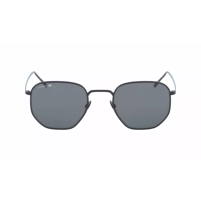 Lacoste L206S-424 Unisex stačiakampiai akiniai nuo saulės tamsiai mėlyni pilki 51mm