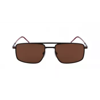 Lacoste L255S-5619201 Vyriški stačiakampiai akiniai nuo saulės – Havana/Tortoise rėmelis, žali lęšiai, 56/19/145 mm