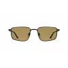 LACOSTE L277S-5519002 Vyriški stačiakampiai akiniai nuo saulės - juodas acetatinis rėmelis, pilki polikarbonatiniai lęšiai, UV400 apsauga