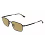 LACOSTE L277S-5519002 Vyriški stačiakampiai akiniai nuo saulės - juodas acetatinis rėmelis, pilki polikarbonatiniai lęšiai, UV400 apsauga