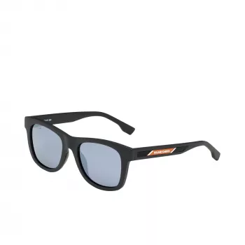 Lacoste L3651SRG-001 Unisex akiniai - Juodas acetatinis rėmelis, pilki polikarbonatiniai lęšiai, 48 mm lęšio plotis