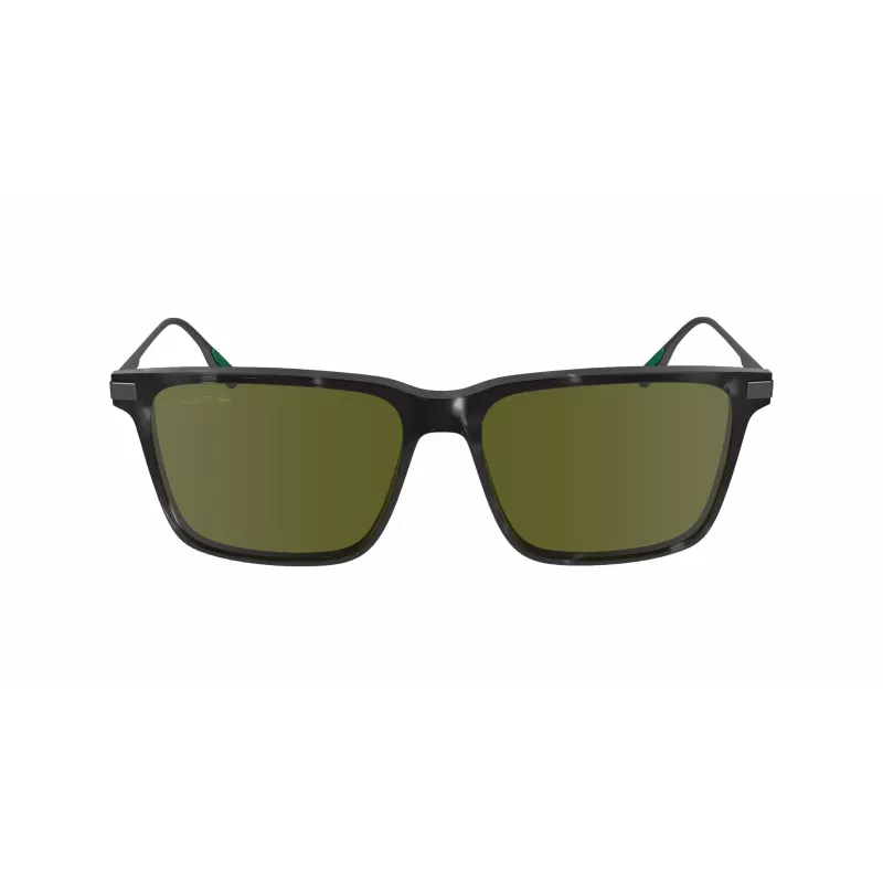 Lacoste L6017S5517240 Vyriški stačiakampiai Havana akiniai nuo saulės - rudi lęšiai 55/17/145 mm