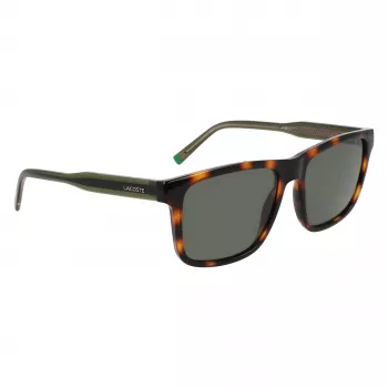 Lacoste L6025S-214 Vyriški stačiakampiai akiniai nuo saulės - Havana/Pilka - 56/17/145 mm
