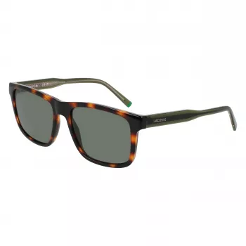 Lacoste L6025S-214 Vyriški stačiakampiai akiniai nuo saulės - Havana/Pilka - 56/17/145 mm