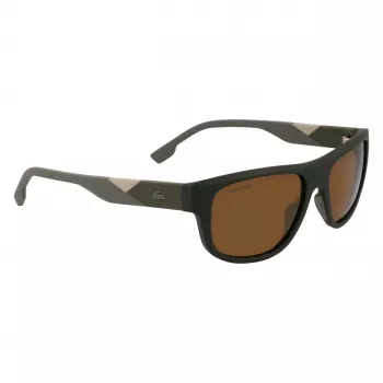 Lacoste L6042S-275 vyriški stačiakampiai acetatiniai akiniai nuo saulės Havana Brown 55/17/145 mm