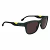 Lacoste L6043S-301 Vyriški stačiakampiai akiniai nuo saulės – žalias rėmelis, pilki lęšiai, 56/18/145 mm