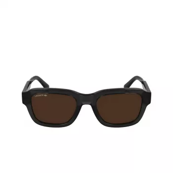 Lacoste L6048S-035 Akiniai vyrams, stačiakampis acetatinis rėmelis, tamsiai pilki lęšiai, pilka, 51 mm