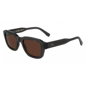 Lacoste L6048S-035 Akiniai vyrams, stačiakampis acetatinis rėmelis, tamsiai pilki lęšiai, pilka, 51 mm