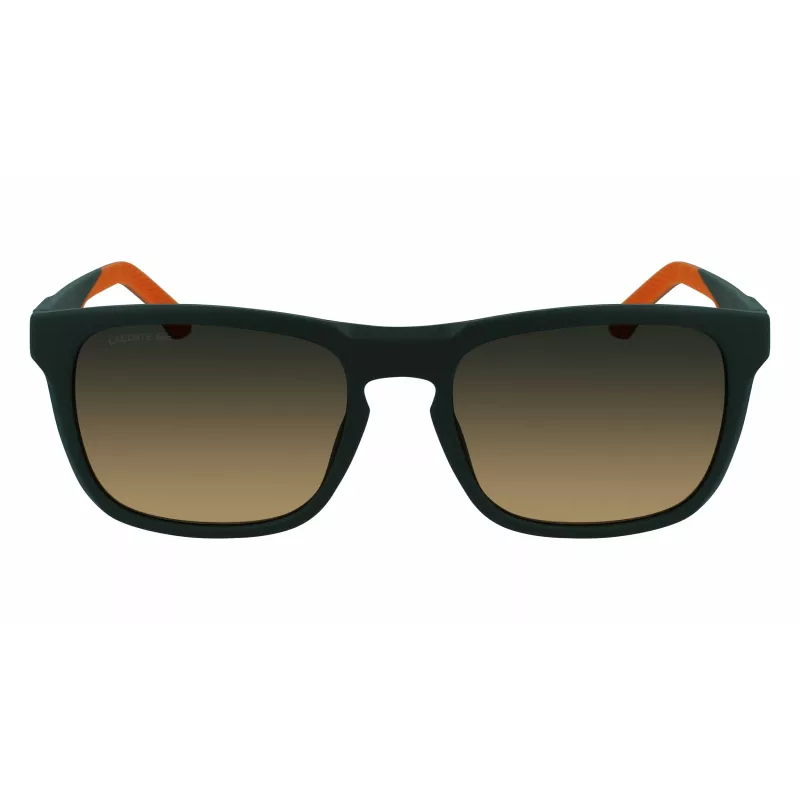 Lacoste L956S-301 Vyriški stačiakampiai akiniai nuo saulės, žalias acetato rėmelis, UV400