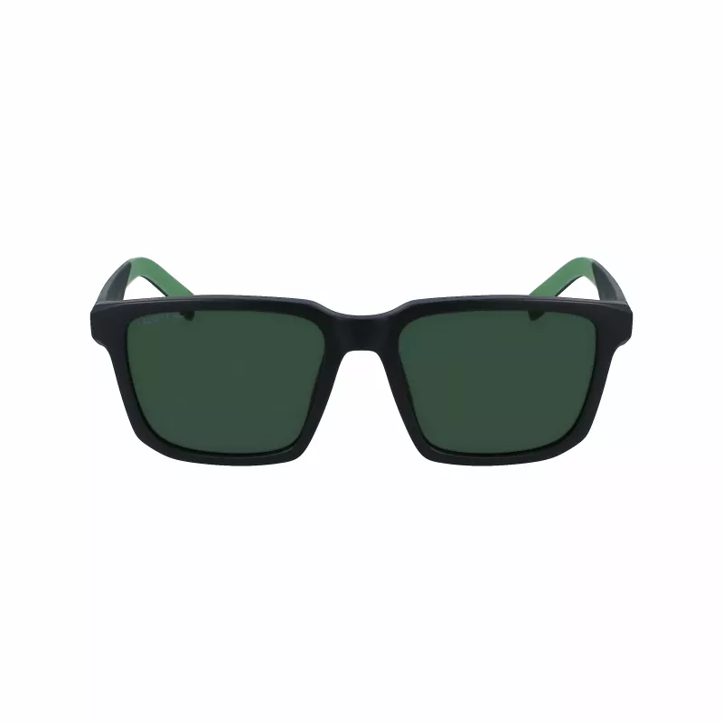 Lacoste L999S-301 Vyriški akiniai nuo saulės, matinis žalias rėmelis, tamsiai žali lęšiai, 55/18/145 mm