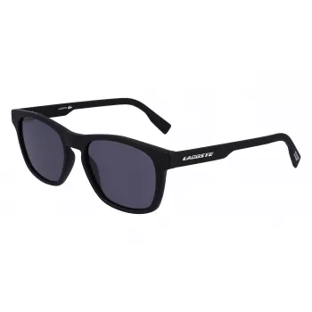 Lacoste vyriški stačiakampiai akiniai nuo saulės L988S-2 - juodas rėmelis, pilki lęšiai, 54 mm