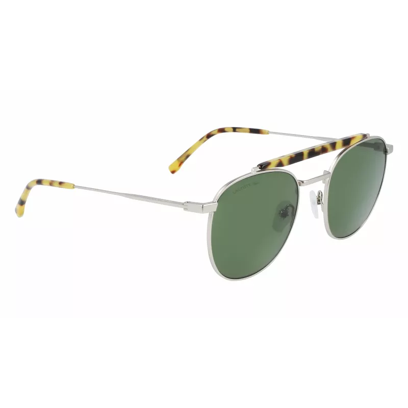 Lacoste vyriški akiniai nuo saulės L241S-045 tamsiai pilki stačiakampiai pilno rėmo acetatiniai UV400