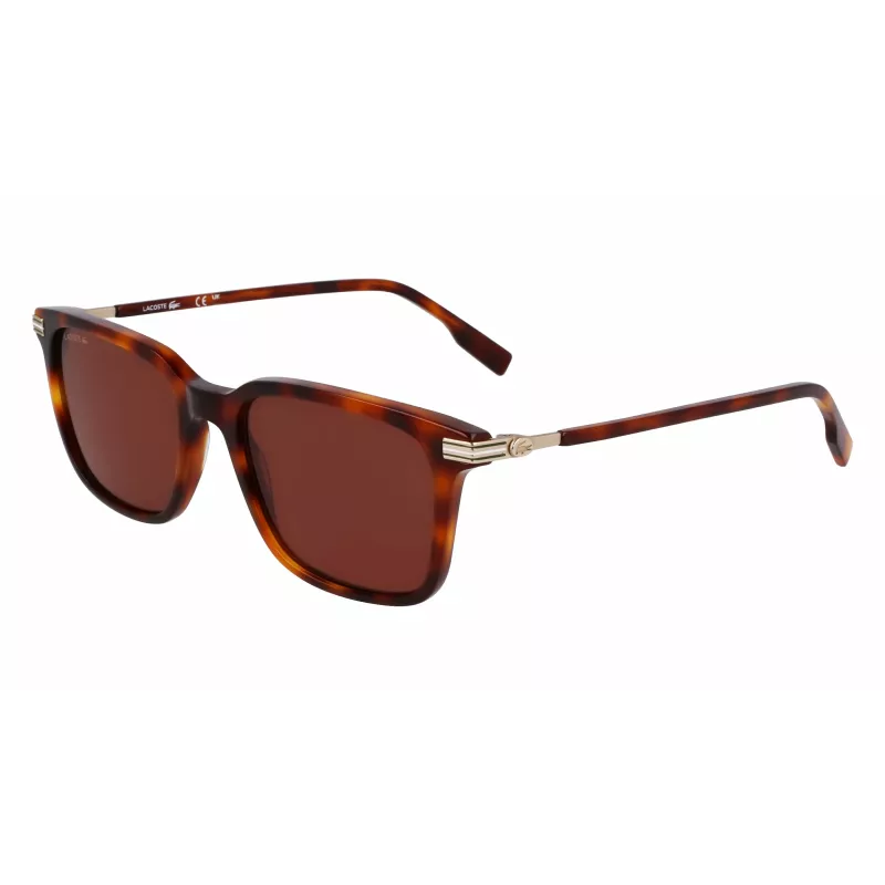 Lacoste vyriški akiniai nuo saulės L6035S5318214 - Havana acetato rėmelis, rudi lęšiai, 53 mm
