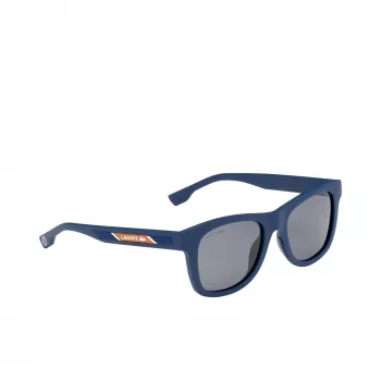 LACOSTE AKINIAI NUO SAULĖS L3651SRG-400 Unisex Matiniai Mėlyni Stačiakampiai Visas Rėmelis 48/17/130 mm