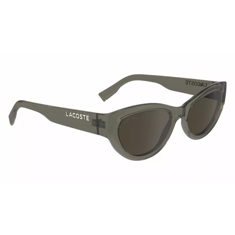 Lacoste moteriški akiniai nuo saulės L6013S5418210 Havana acetatas kvadratinis rėmas rudi gradientiniai lęšiai 54 mm
