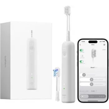 Laifen Wave elektrinis dantų šepetėlis – pilkas – dviejų ašių servo variklis, 66 000 judesių/min, Bluetooth, IPX7