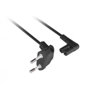 Lanberg 1.8m kampinis Europlug į IEC C7 maitinimo laidas (juodas)