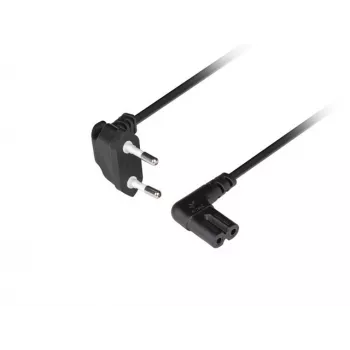 Lanberg 1.8m kampinis Europlug į IEC C7 maitinimo laidas (juodas)