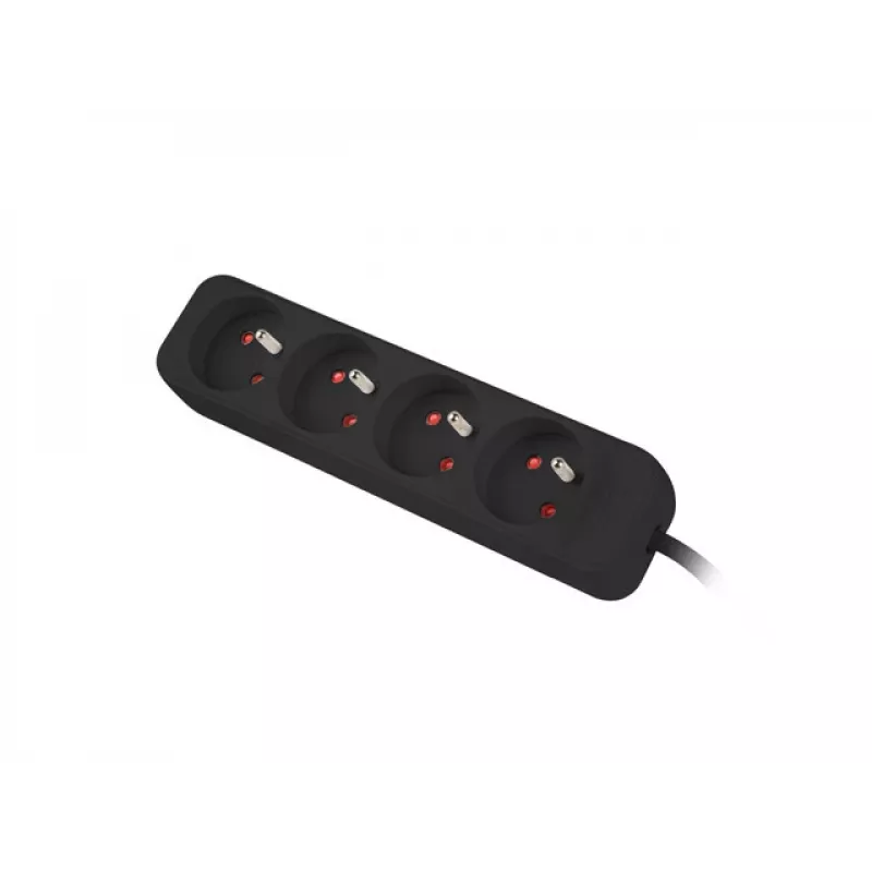 Lanberg ilgintuvas, 4x prancūziški lizdai, aukštos kokybės varis, 1,5 m | PS0-04E-0150-BK