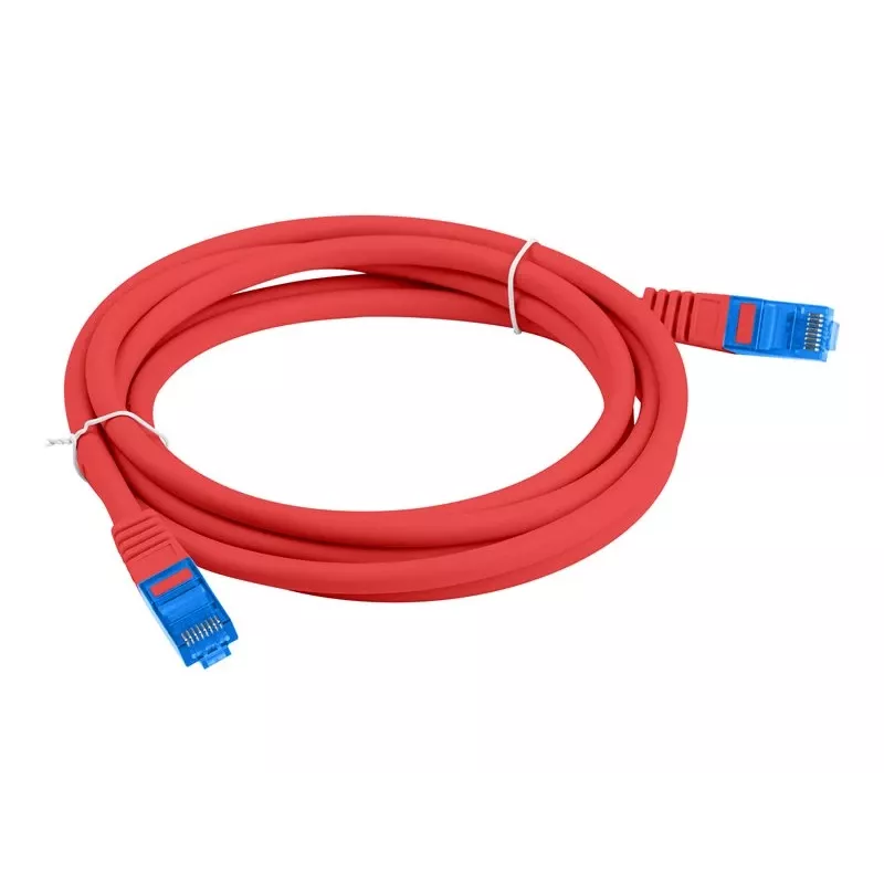 LANBERG Cat.6A FTP LSZH CCA pataisos kabelis 3m raudonas