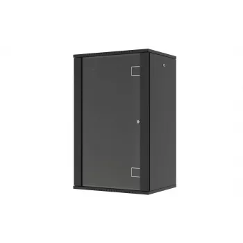 LANVIEW Quick Assembly Flat Pack 19 – 19 inch sieninis spintos blokas (6U, 600x450x320mm, grūdinto stiklo durys, juodos spalvos)