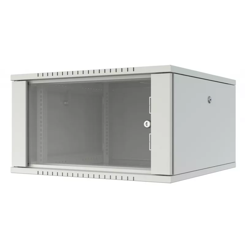 LANVIEW Quick Assembly Flat Pack 19 - 6U sieninis tinklo spintos korpusas, 600x500x370mm, juodos spalvos