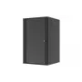 LANVIEW Quick Assembly Flat Pack 19 6U sieninis stelažas (juodas)