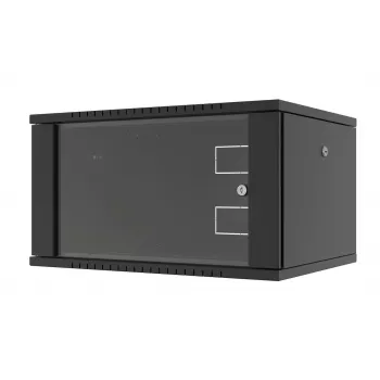 LANVIEW Quick Assembly Flat Pack 19 sieninis spintelis - 6U, 19 colių, juodas