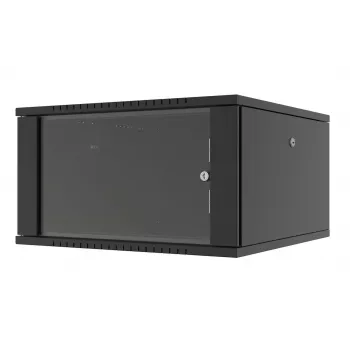 LANVIEW RWF07U66BL 19 inch 6U sieninis tinklo spintos modulis, greito surinkimo plokščias paketas, juodos spalvos