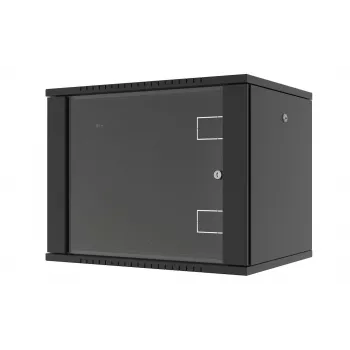 LANVIEW RWF09U45BL 19 inch 6U sieninis tinklo spintelis, greito surinkimo plokščias paketas, 600x450x368mm, juodas